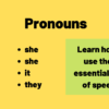 PRONOUNS